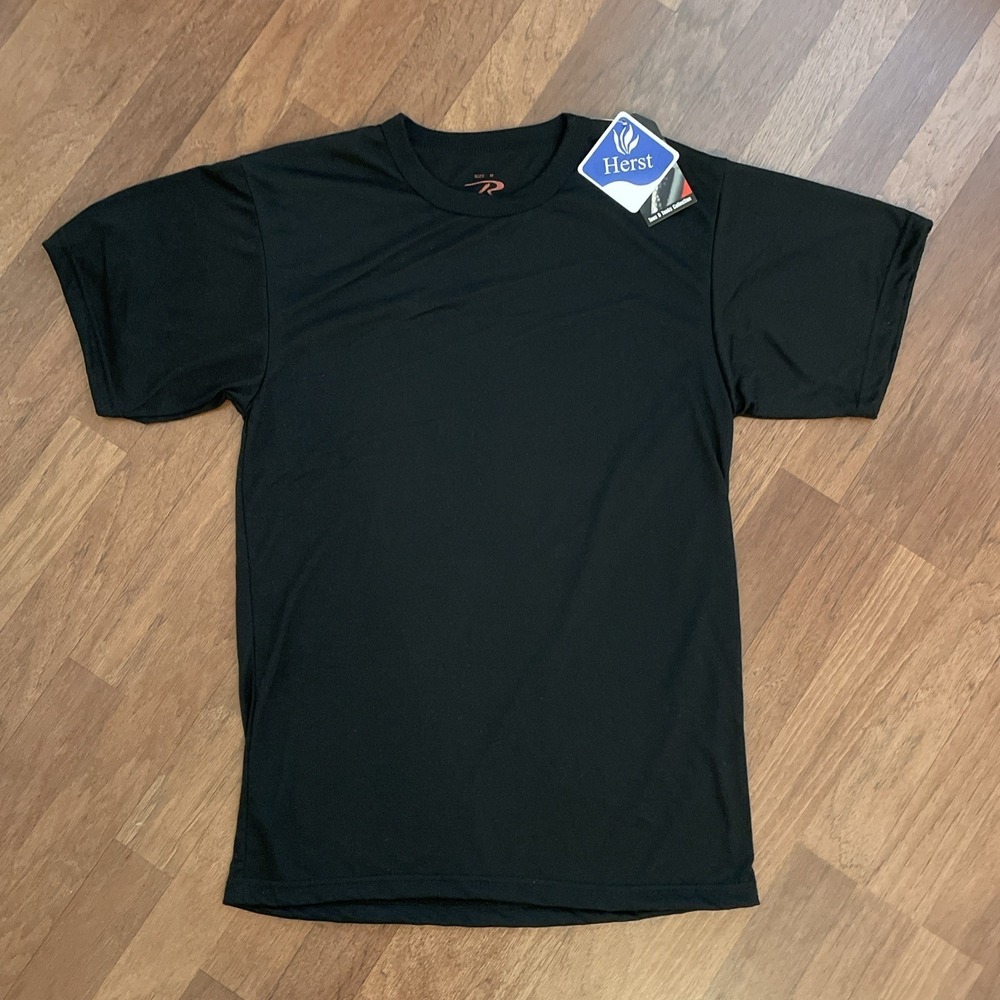 Rothco Men's Moisture Transferring T-Shirt Black Size Medium